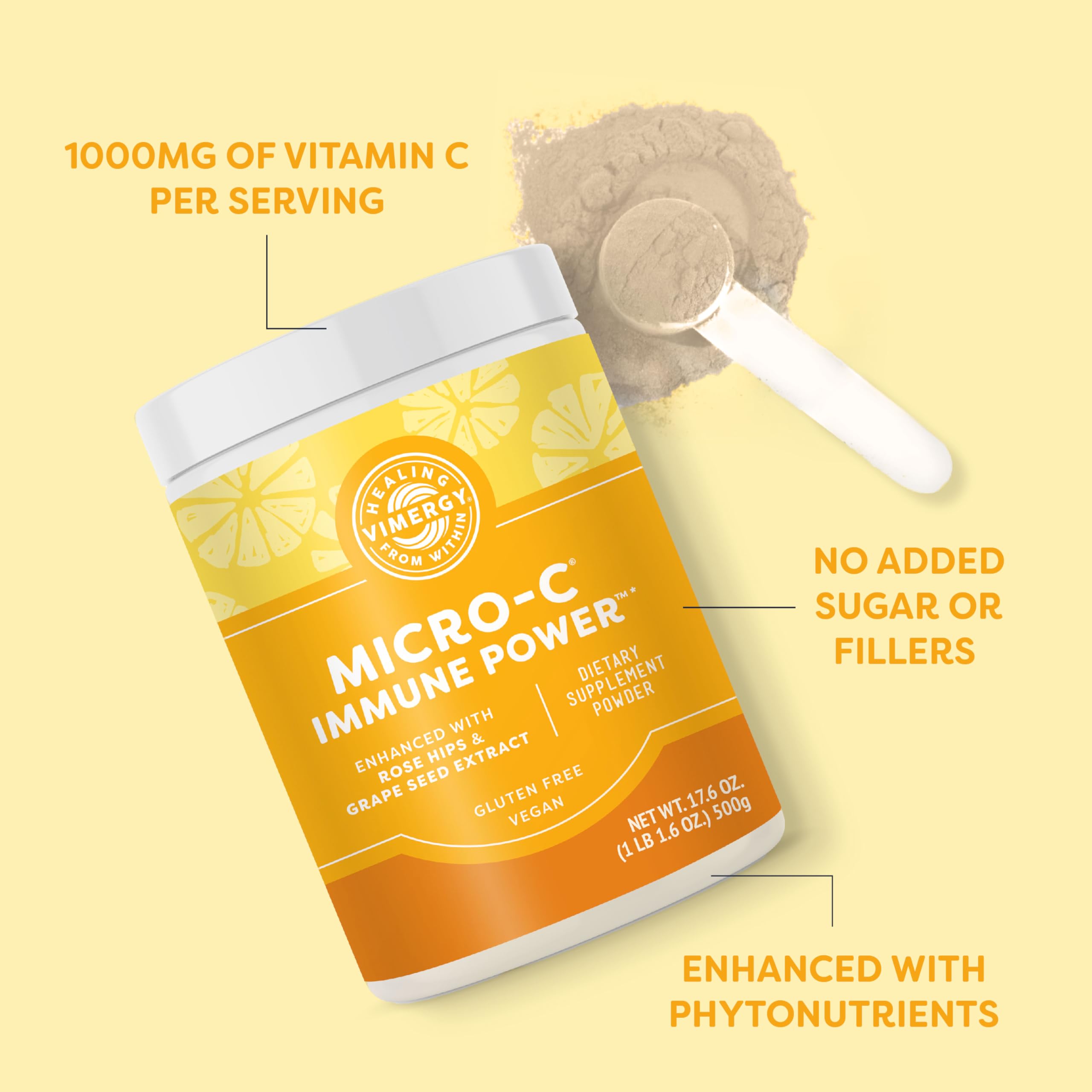 Scoop of Vimergy Micro-C Immune Power powder
