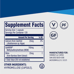 Vimergy bottle showing supplement facts and ingredients panel