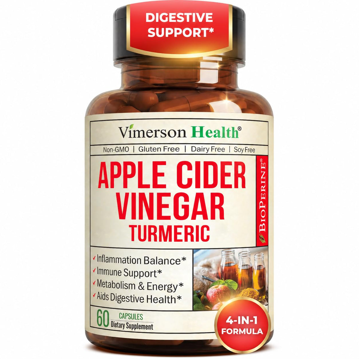 Vimerson Health front packaging showing capsule bottle and size benefit