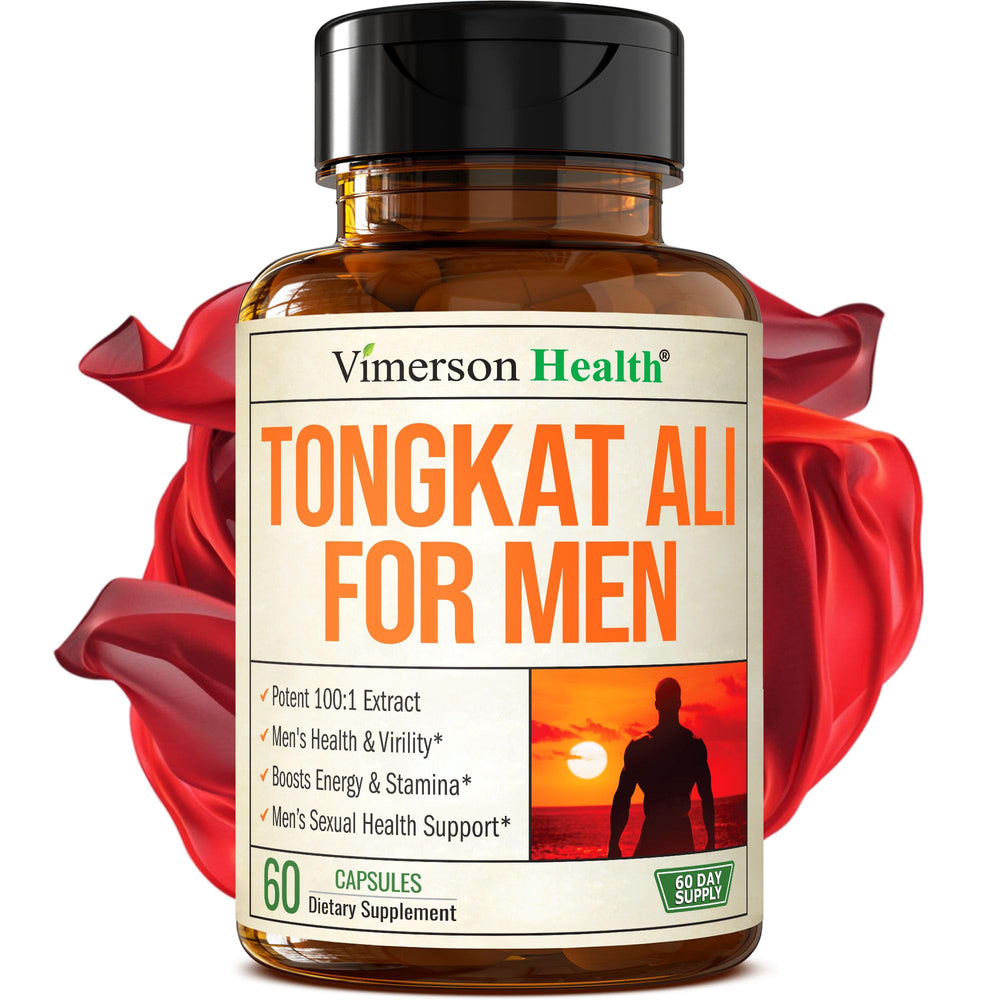 Vimerson Health Longjack Tongkat-Ali bottle close-up for daily vitality and energy support.