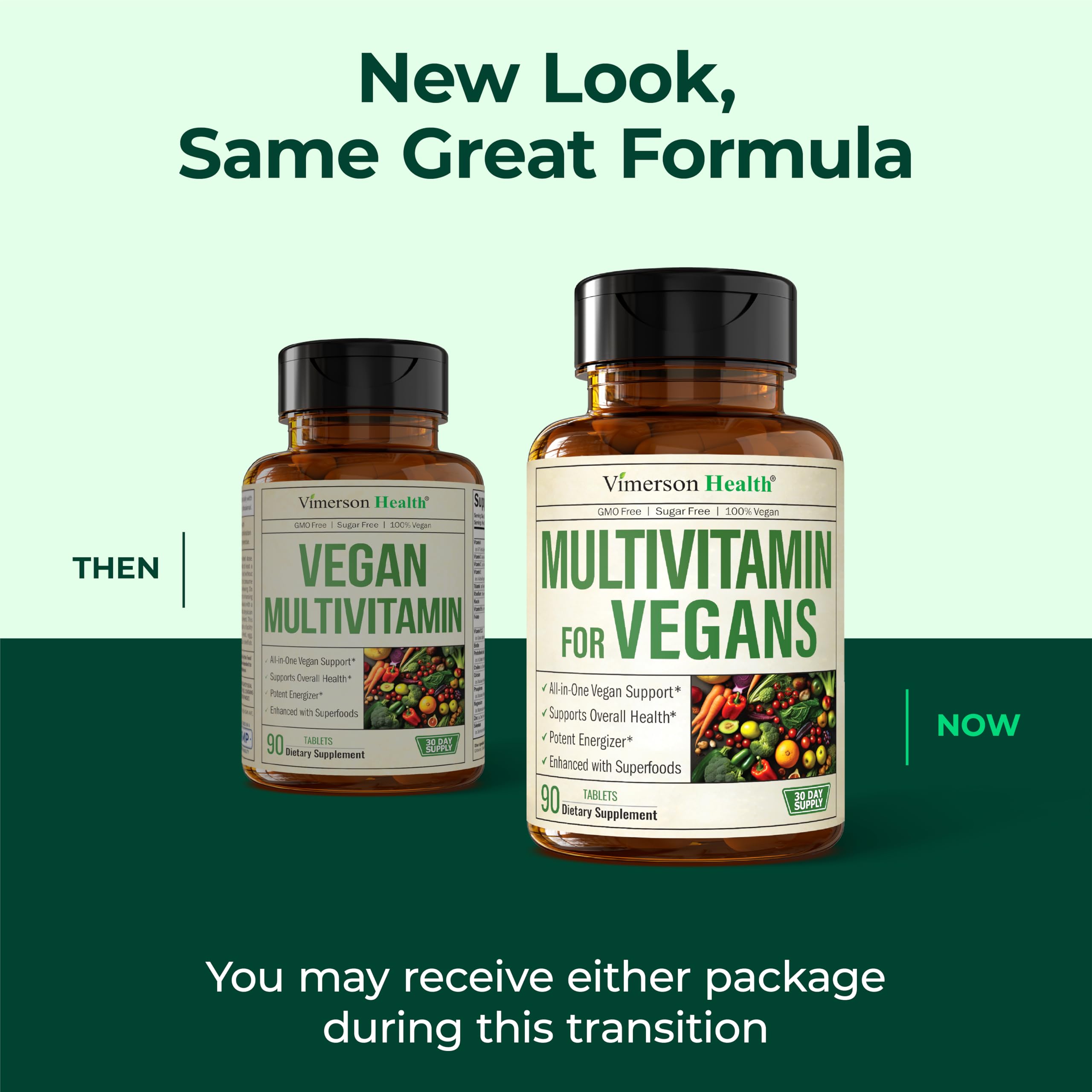 Vimerson Health flip-top bottle packaging for convenient daily dosing