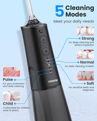 VIMMK water flosser with five cleaning modes