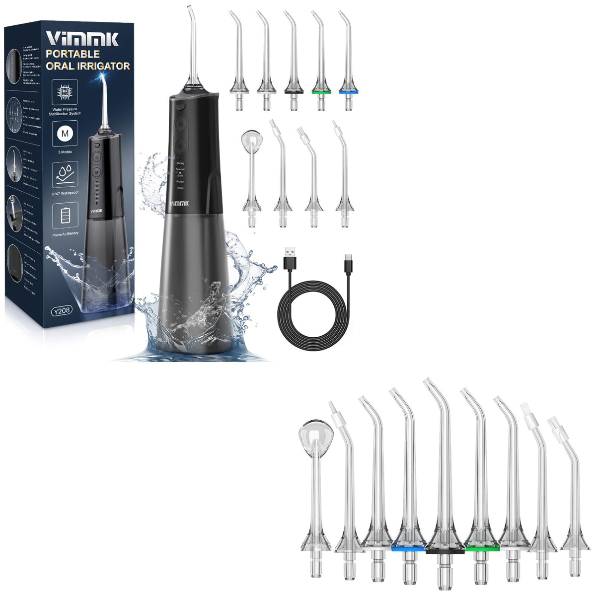 VIMMK water flosser main unit on display