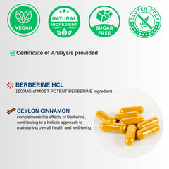 Berberine HCl with Ceylon Cinnamon ingredients