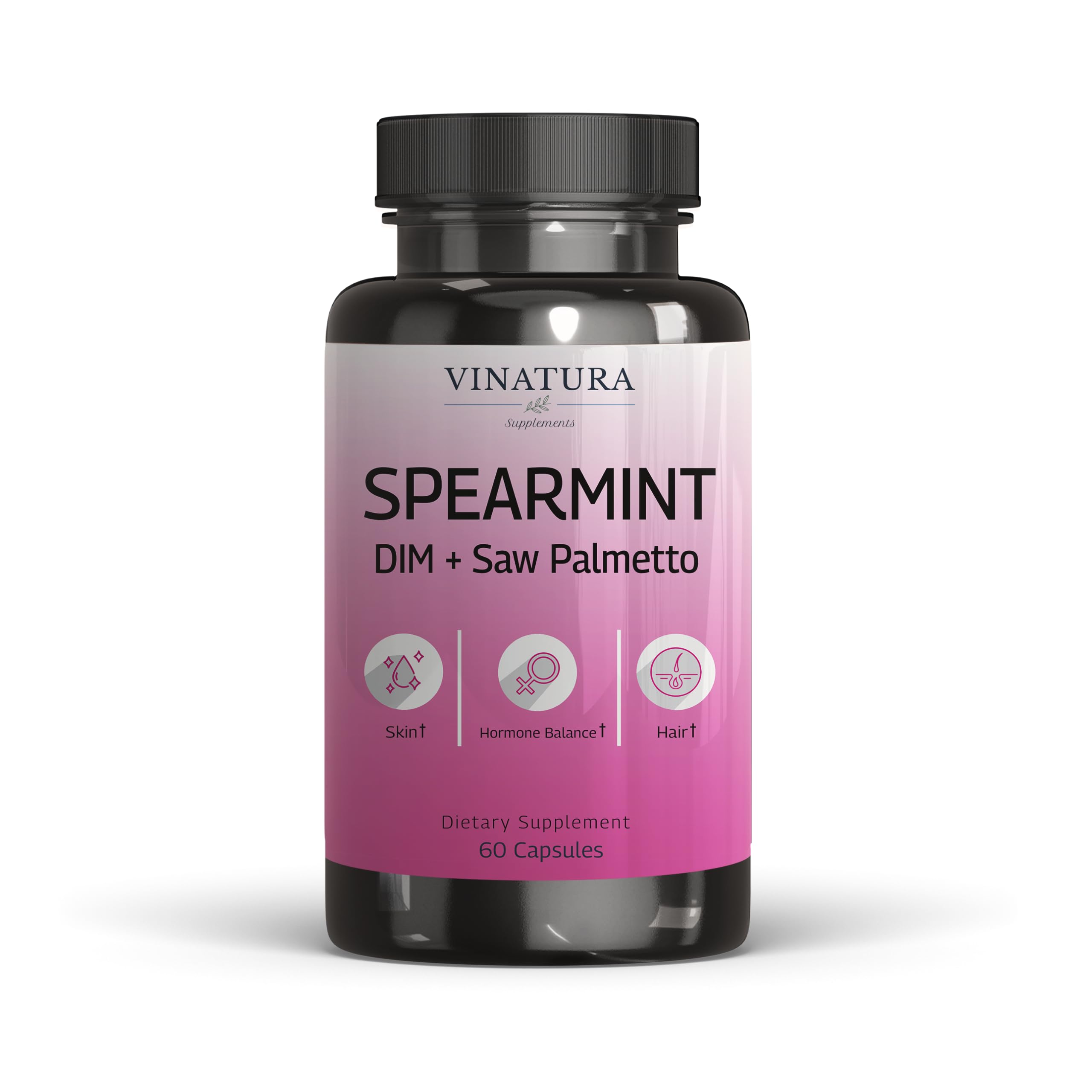 Front view of VINATURA Spearmint capsules package