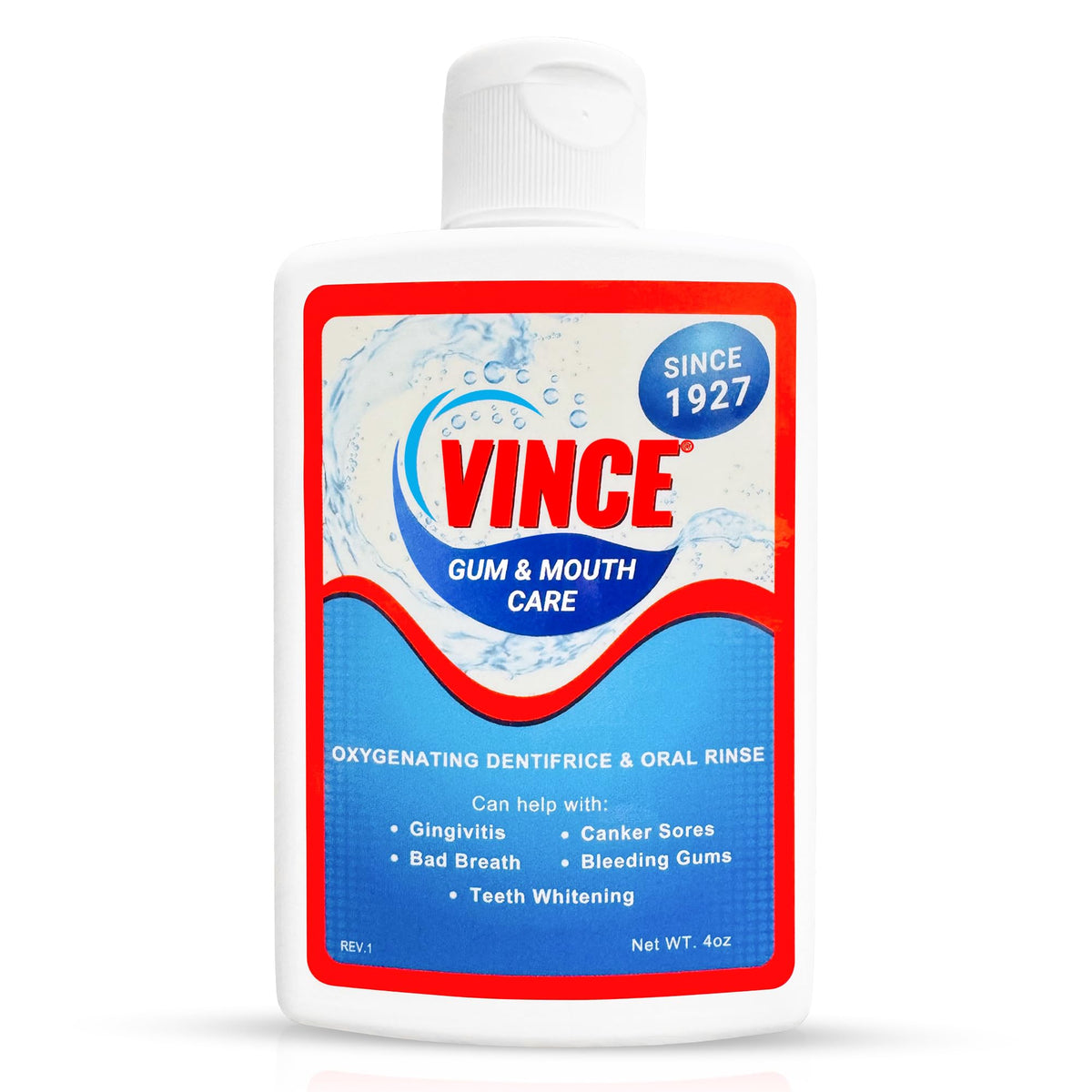 Front view of Vince Gum Mouth Powder 4 oz