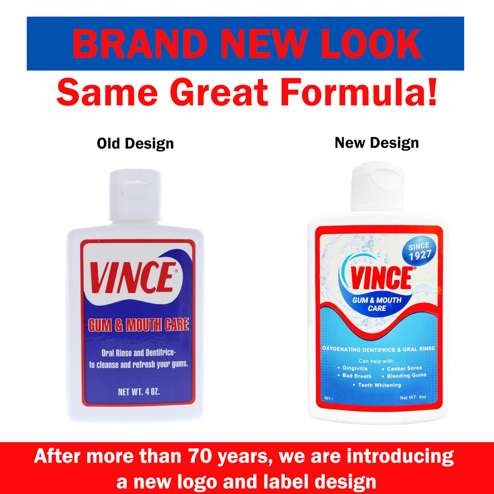 Vince Gum Mouth Powder packaging close-up