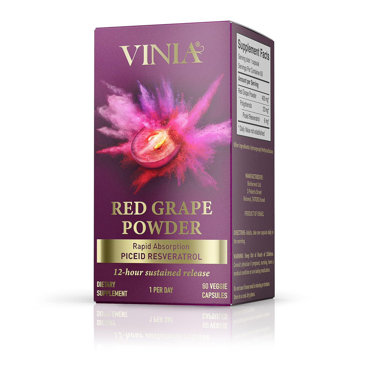 VINIA ingredients chart