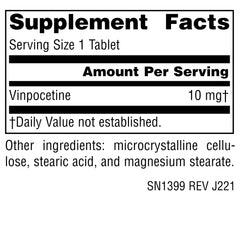 Vinpocetine tablets capsules on a white background