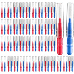 VINSULLA interdental brushes set with blue 2.5mm and red 3mm dual heads