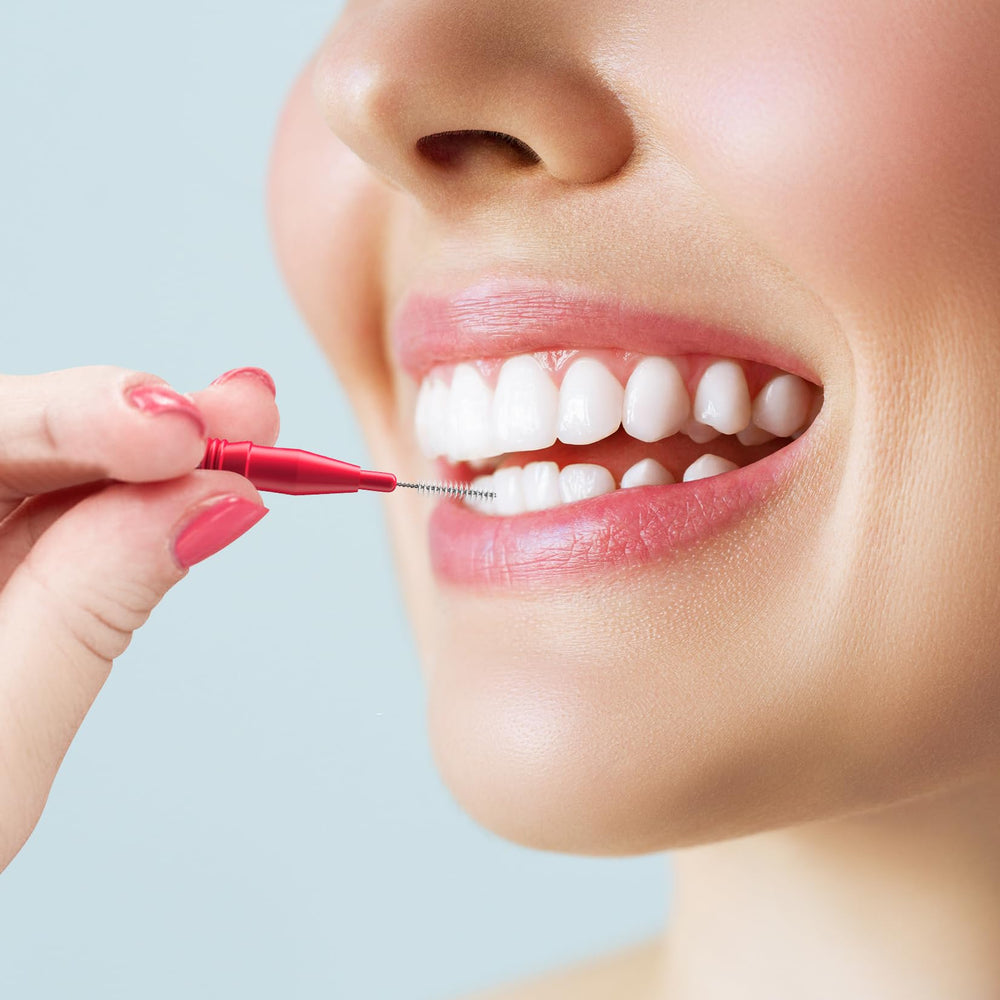 Interdental brush cleaning between teeth for braces
