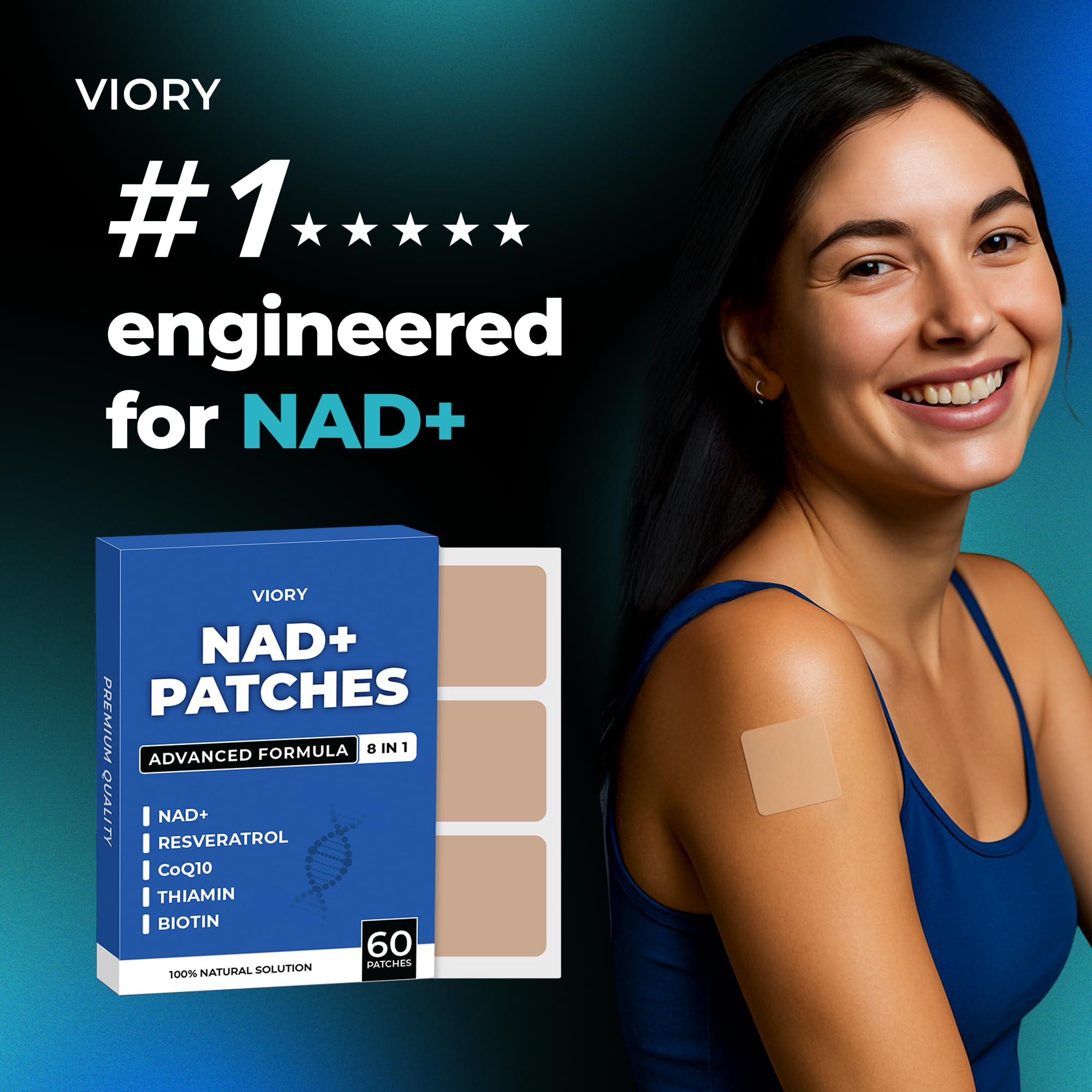 VIORY NAD+ Patch packaging back
