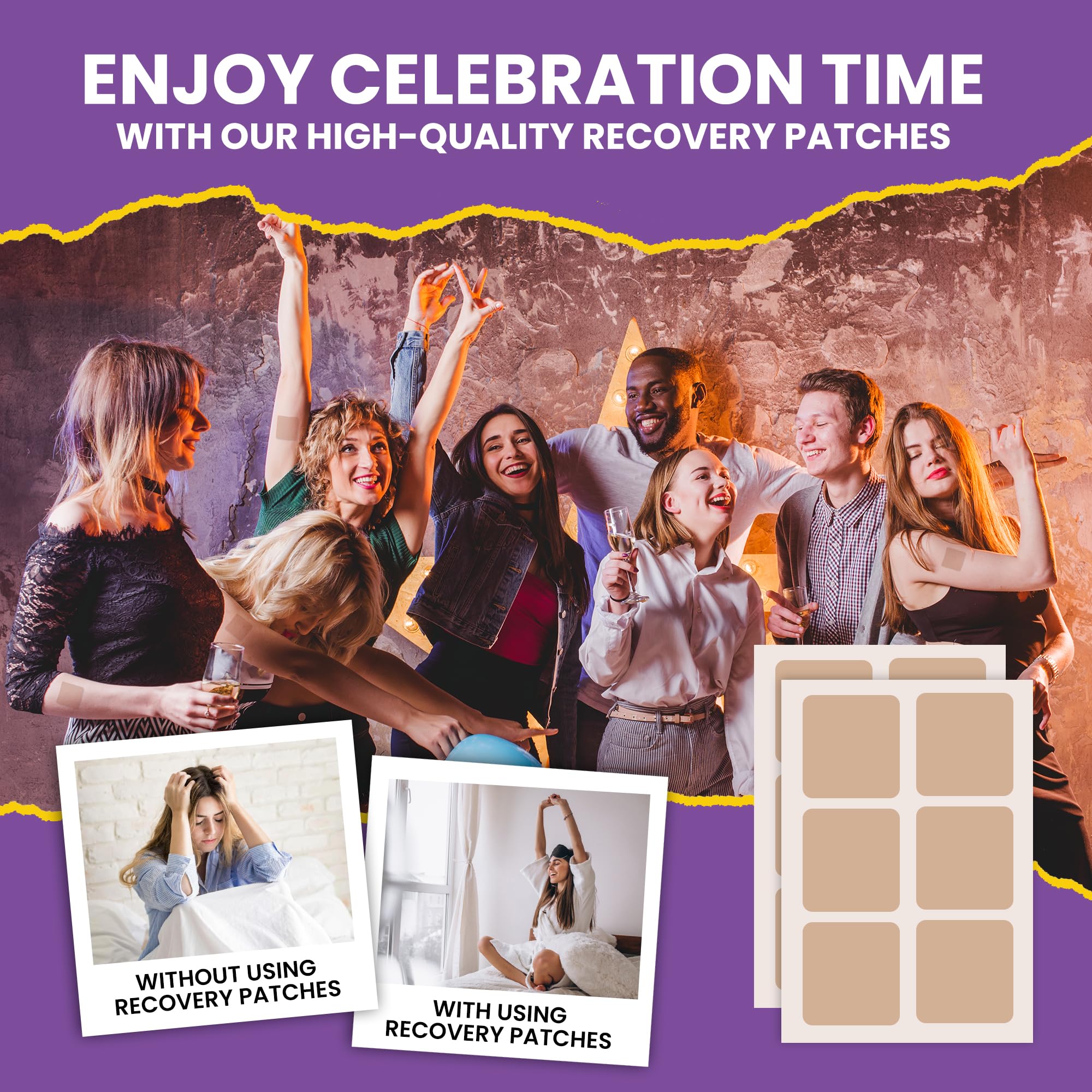 VIORY Recovery Patch peeling from backing shows easy night-time wear.