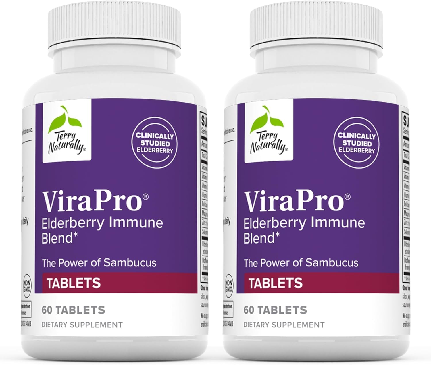 Bottle of ViraPro immune support with elderberry and vitamins