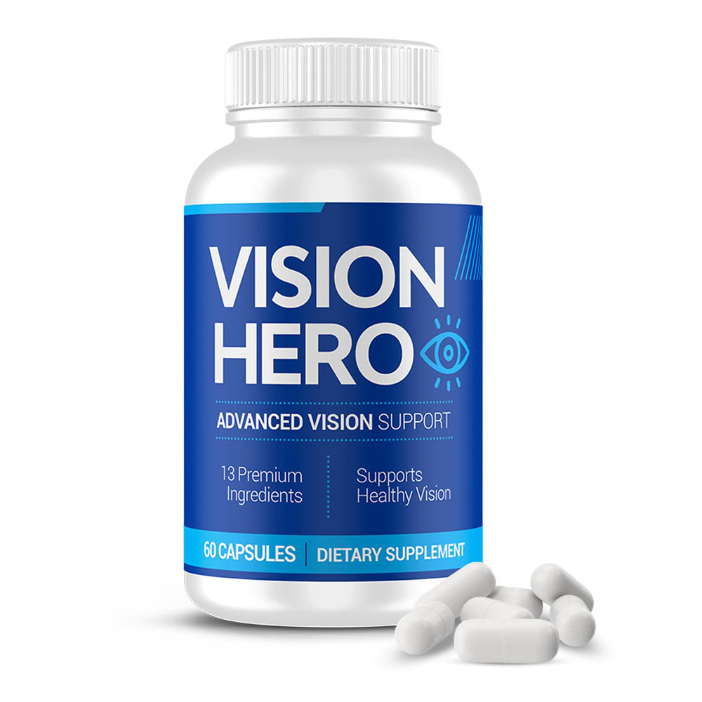 Vision Hero Advanced Vision Support bottle with 60 capsules