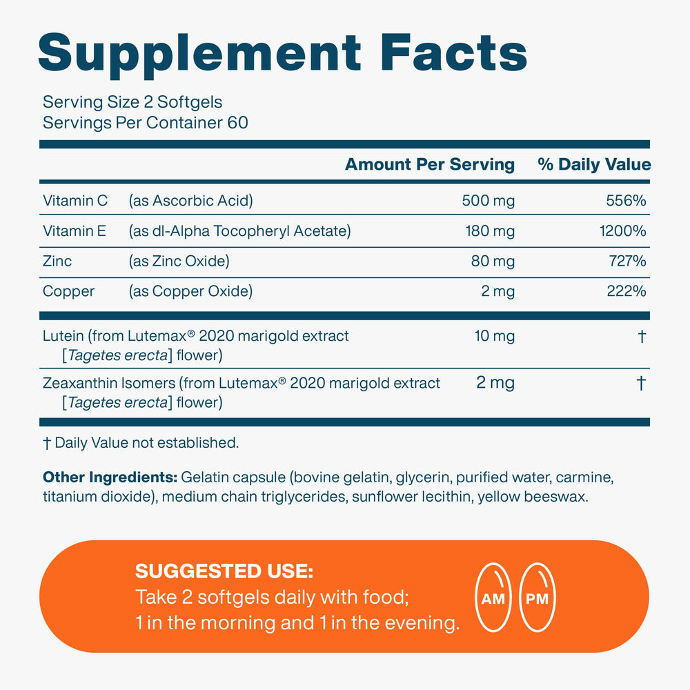 60-day supply bottle of Vision Protection.