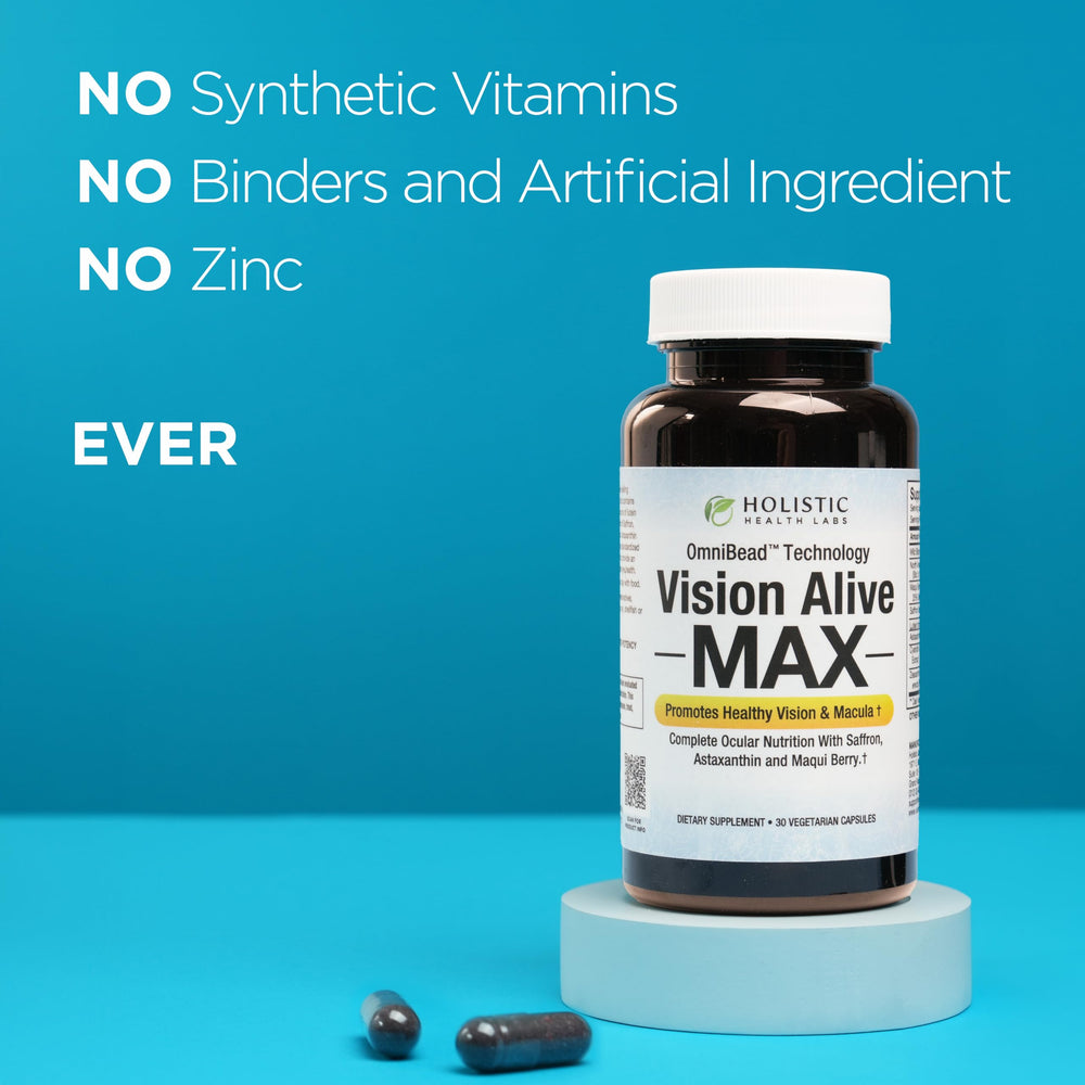 Close-up of Vision Alive Max capsules