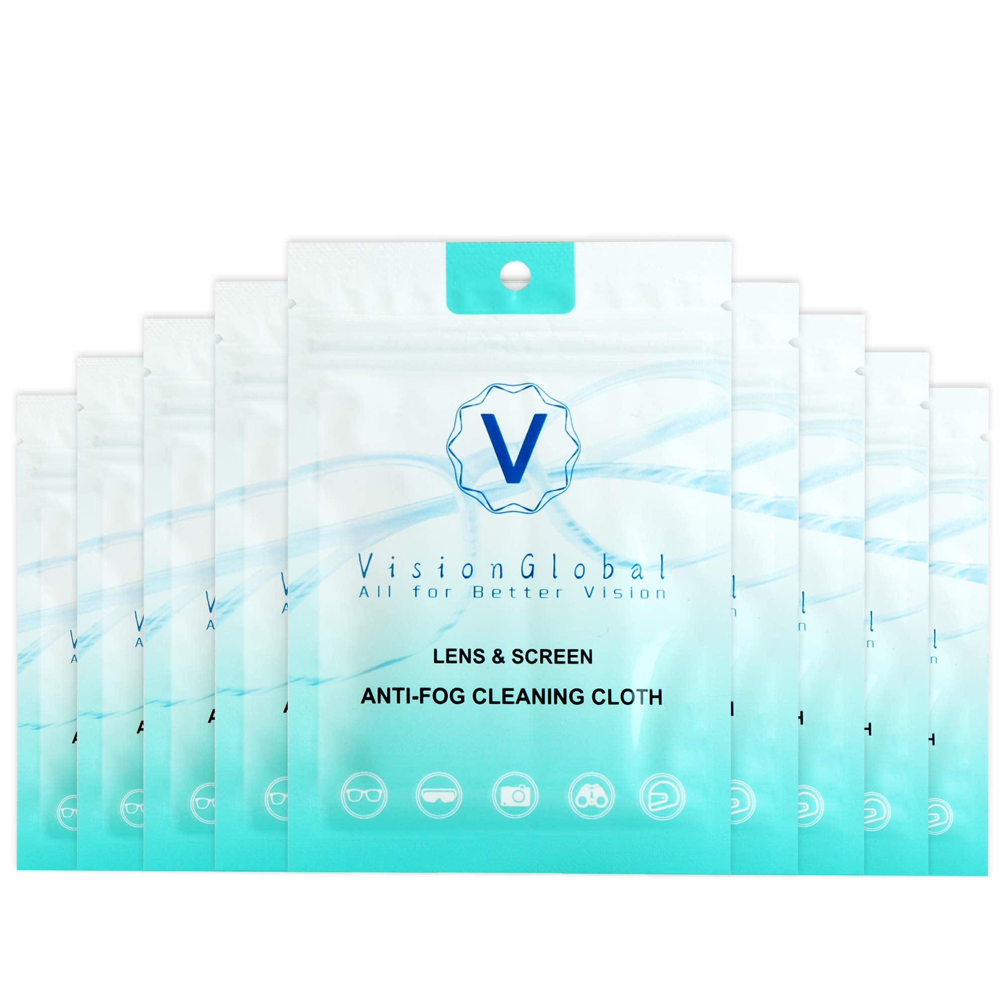 VisionGlobal anti-fog cloth 9-pack cover