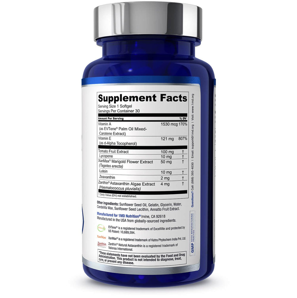 Antioxidants supporting eye cells against oxidative damage