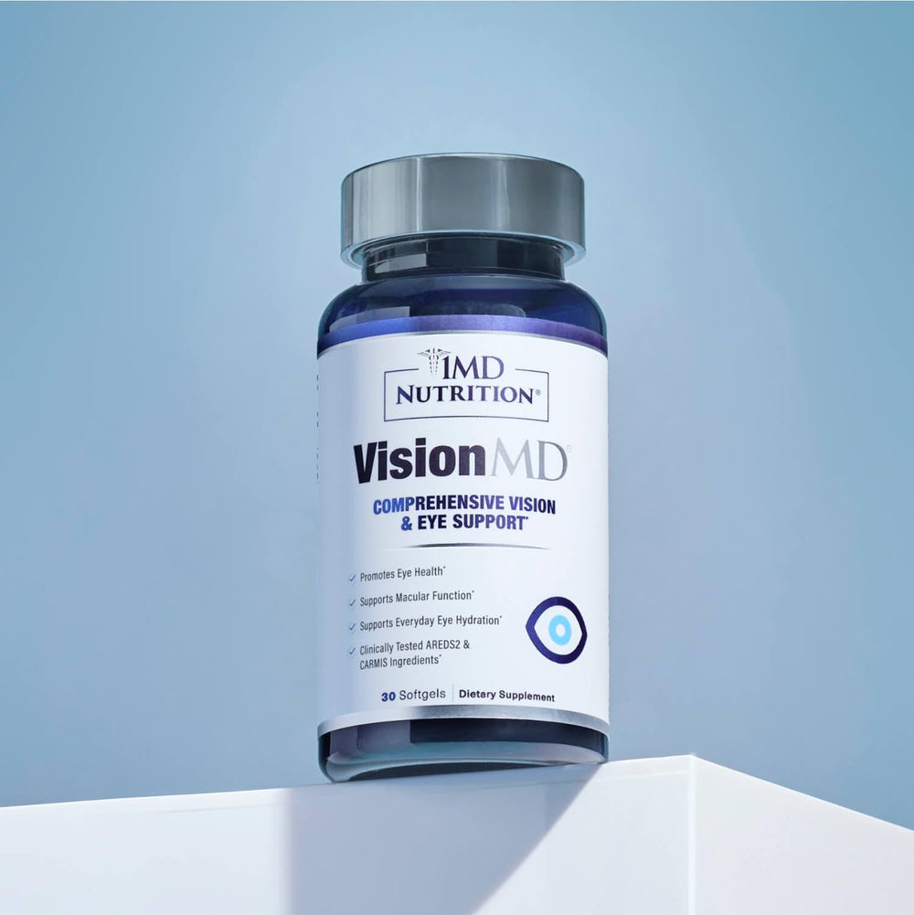 Product packaging and branding of VisionMD Eye Vitamin CARMIS
