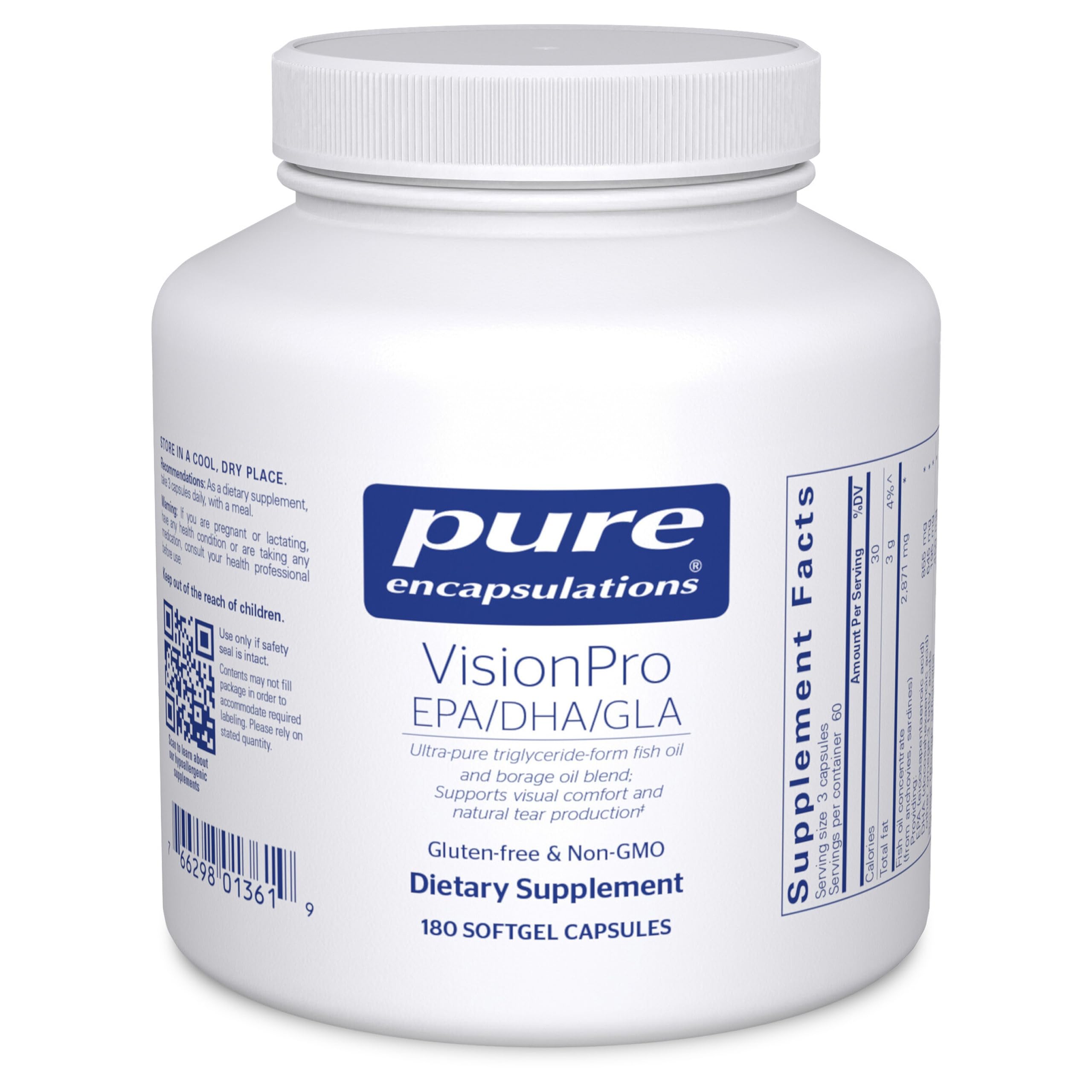 Bottle of VisionPro EPA/DHA/GLA with label