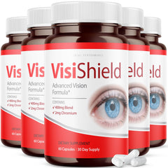 Bottle label of Visishield Advanced Vision Formula - 300 capsules