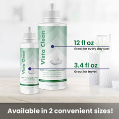 Includes complimentary lens case with Vista Clean