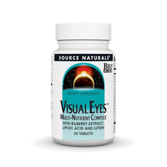 Bottle of Source Naturals Visual Eyes dietary supplement – 30 tablets