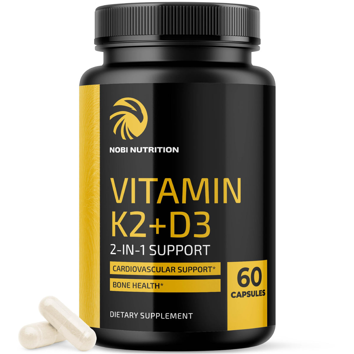 Vitamin D3 K2 5000 IU bottle front view