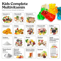 Back view of bottle showing 60 gummies per container