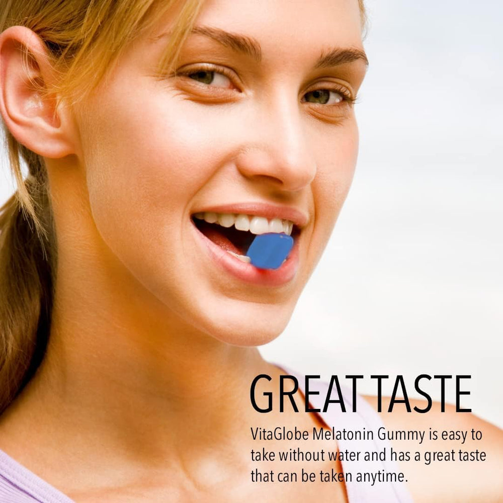 Non-GMO vegan melatonin gummy label and bottle