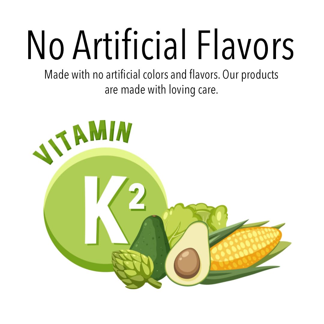 Close-up of VitaGlobe K2 gummies – fruit-flavored, gelatin-free