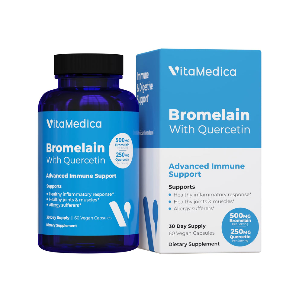 VitaMedica Bromelain & Quercetin bottle with capsules