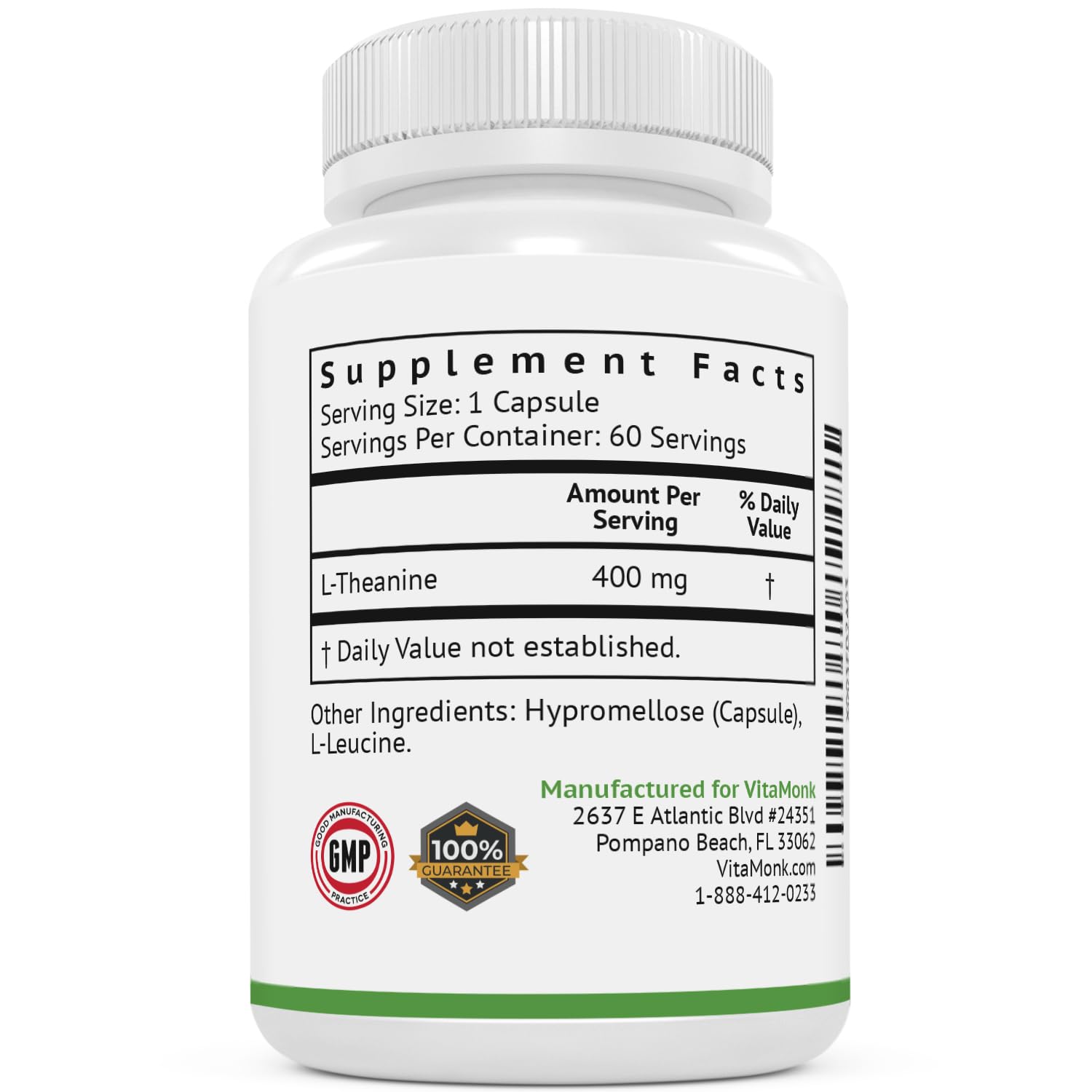 Relaxation and calm support with VitaMonk L-Theanine 400mg