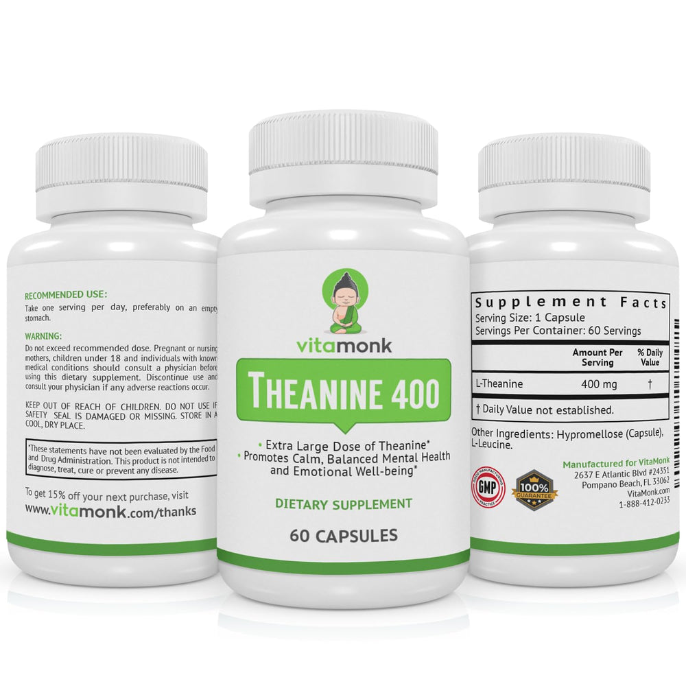 Non-GMO and no artificial fillers claim for VitaMonk L-Theanine