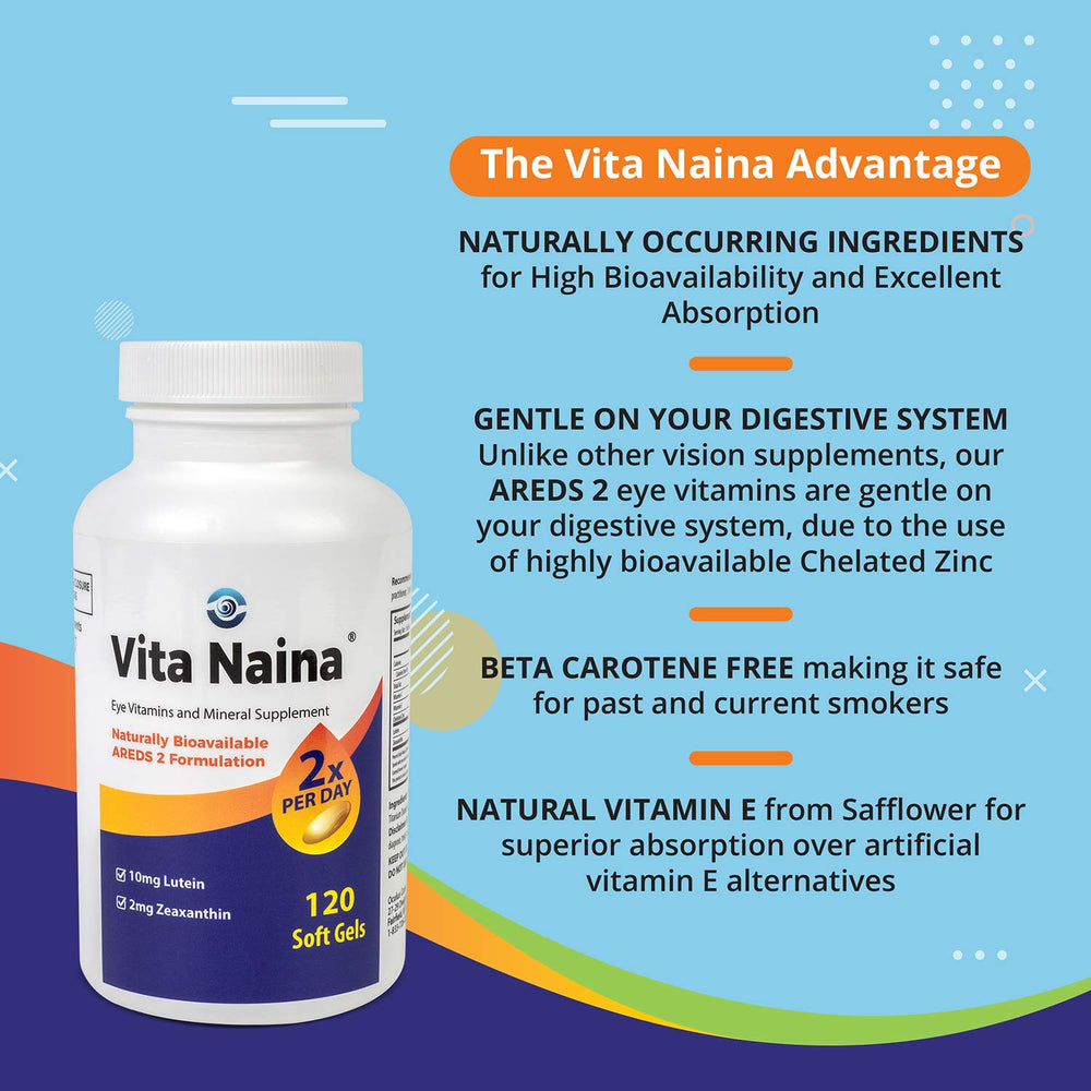 Close-up of Zeaxanthin 2mg and other ingredients