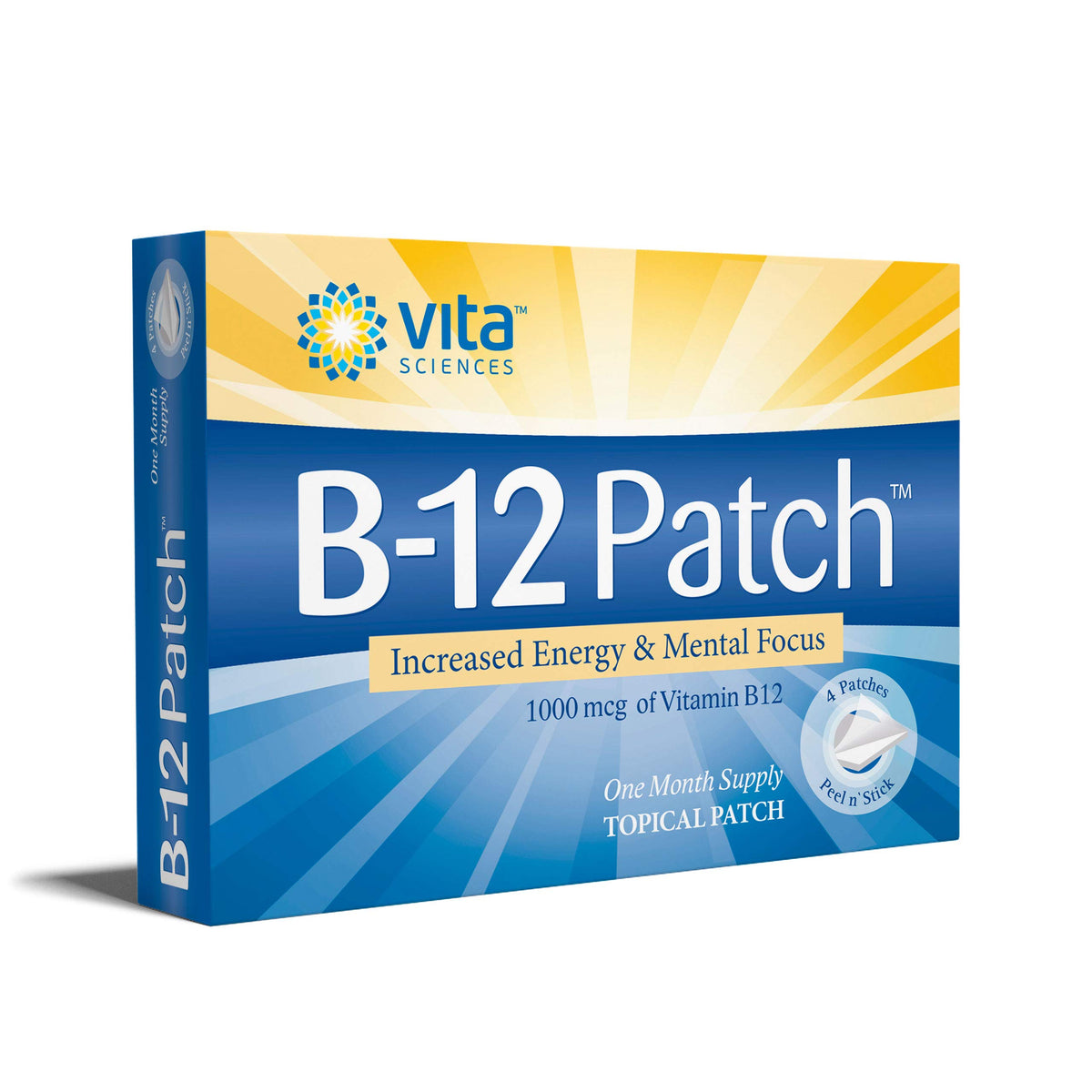 Vita Sciences B12 patch front view with packaging