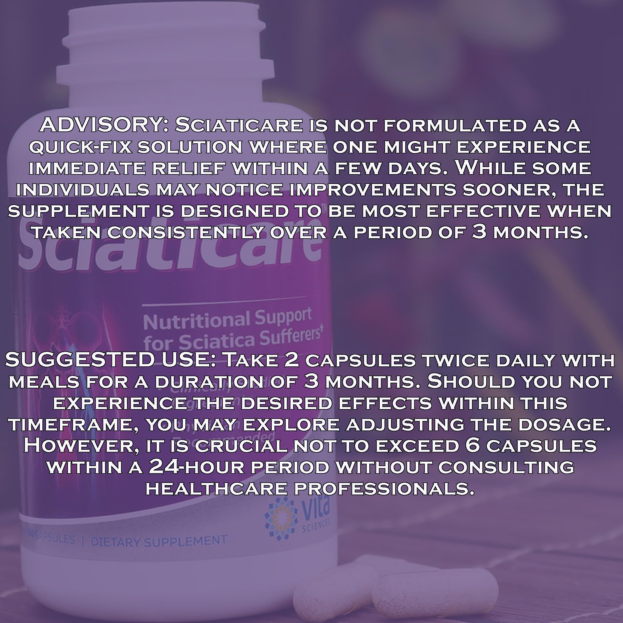 Sciaticare bottle with 3-month supply