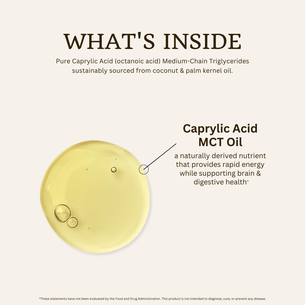 Ingredients and label close-up for VitaTradingCo MCT Oil