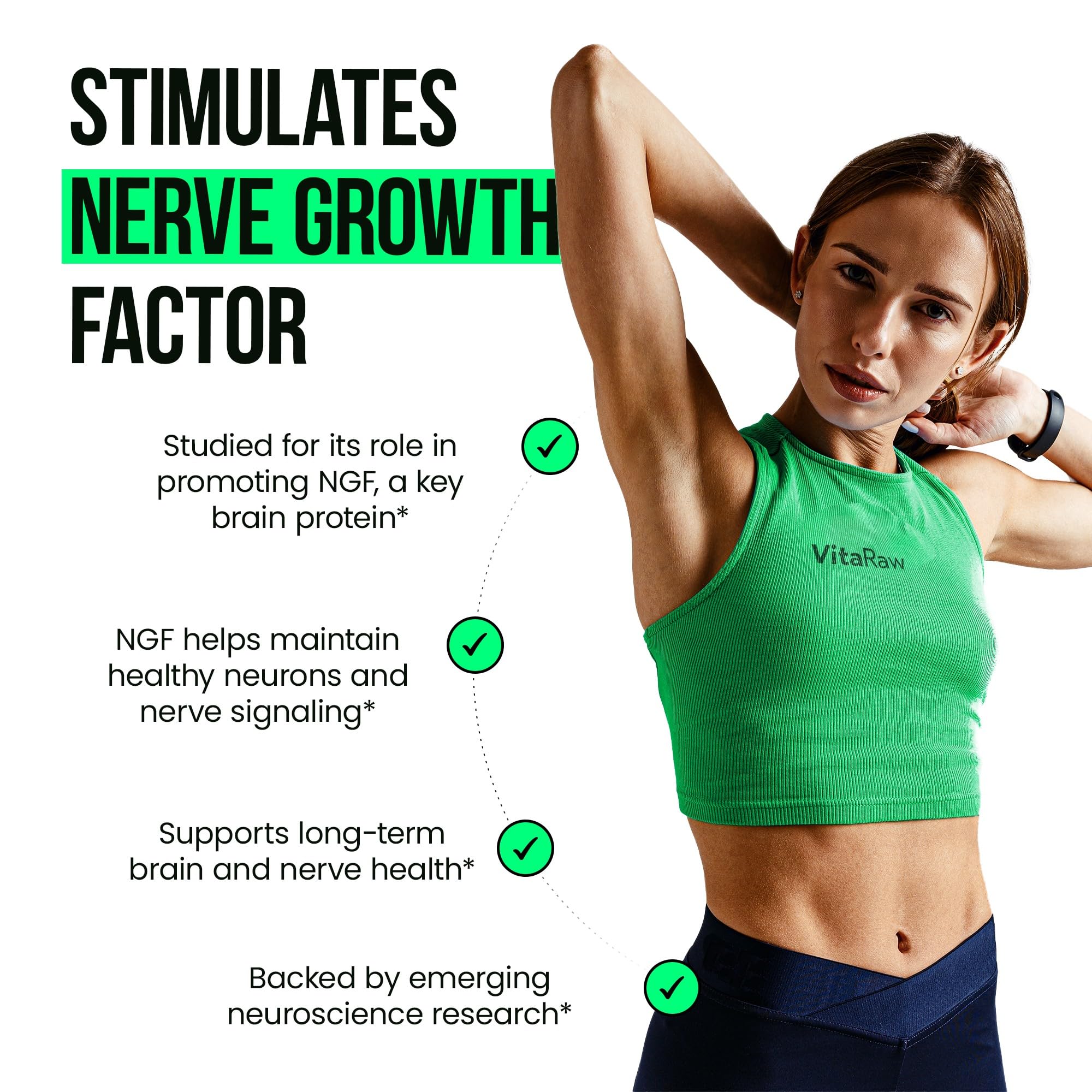 Serving size of four VitaRaw Lions Mane capsules