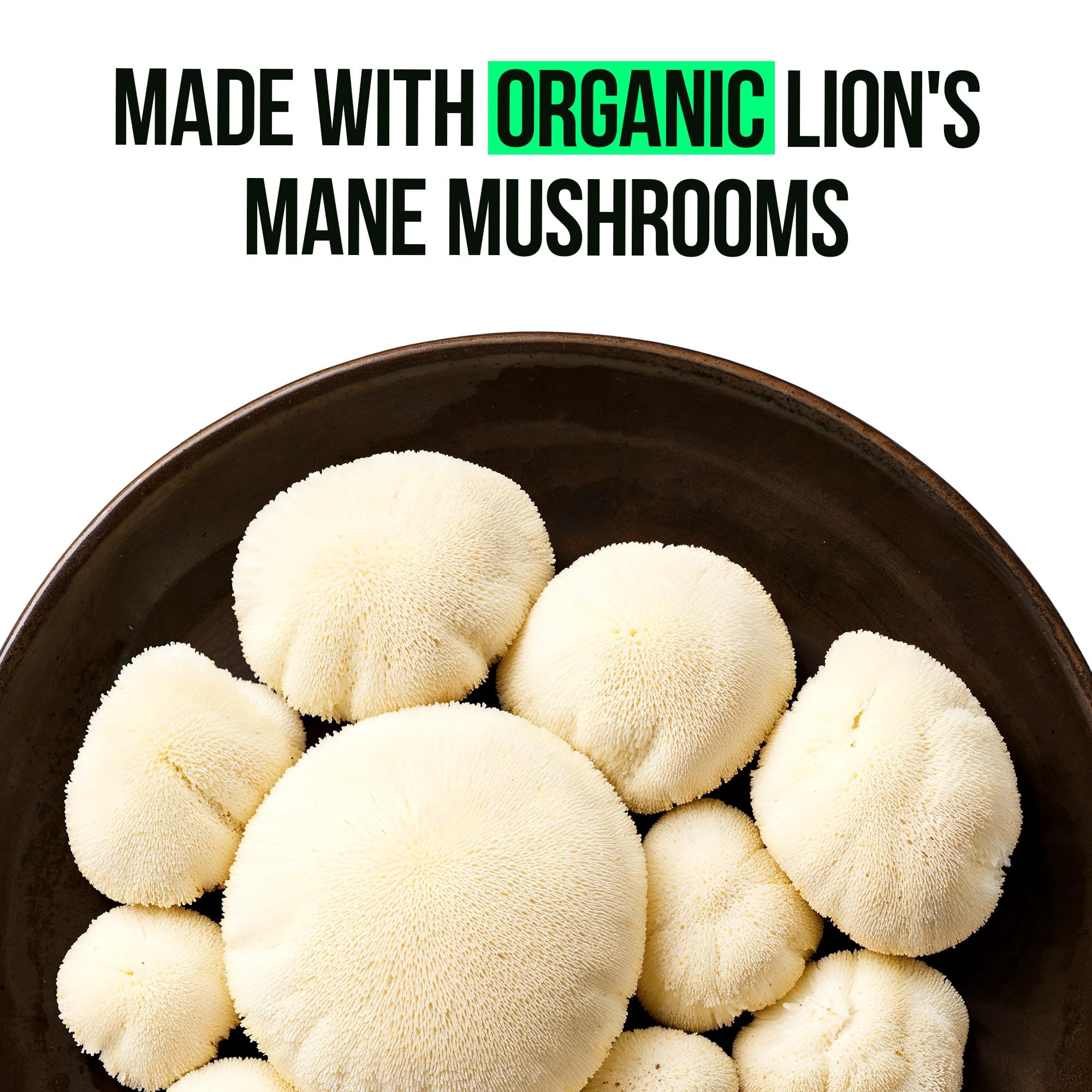 Another close-up shot of VitaRaw Lions Mane capsules