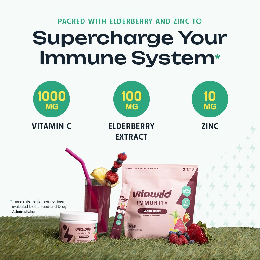 Label displaying Vitamin C 1000mg, elderberry extract, and zinc