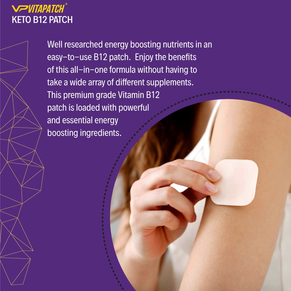 Back view of VitaPatch Keto Patch showing ingredients