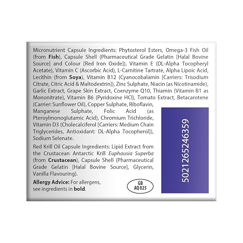 Ingredients icons: Lycopene, Folic Acid and plant sterols