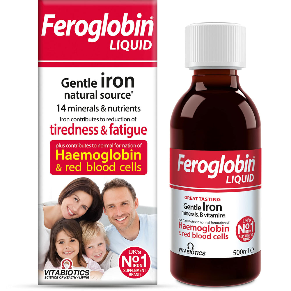 Vitabiotics Feroglobin Liquid 500ml bottle - front view