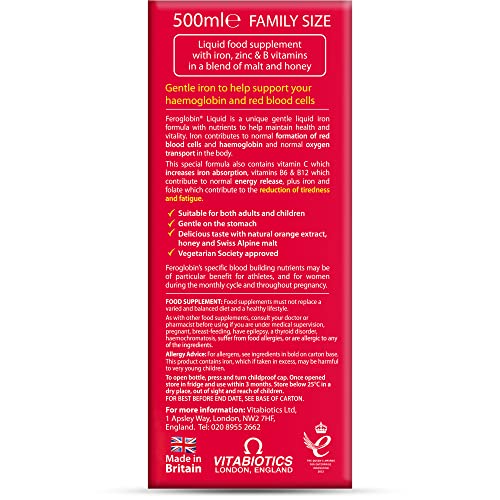Close-up of honey and fruit extracts in Feroglobin Liquid
