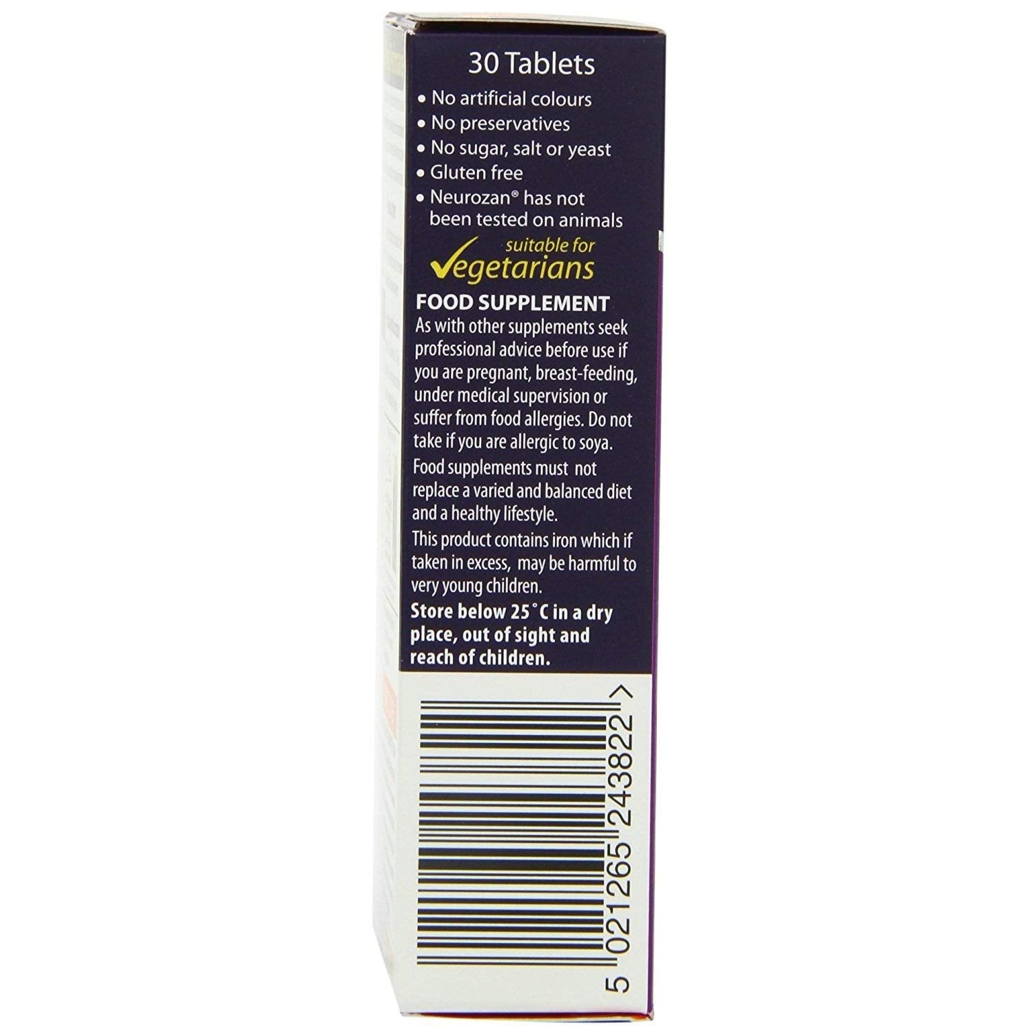 Vitabiotics Neurozan Twin Pack 30 Tablets – Packaging and bottles