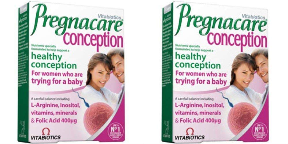 Front packaging of Vitabiotics Pregnacare Conception 30's 2 Pack Bundle