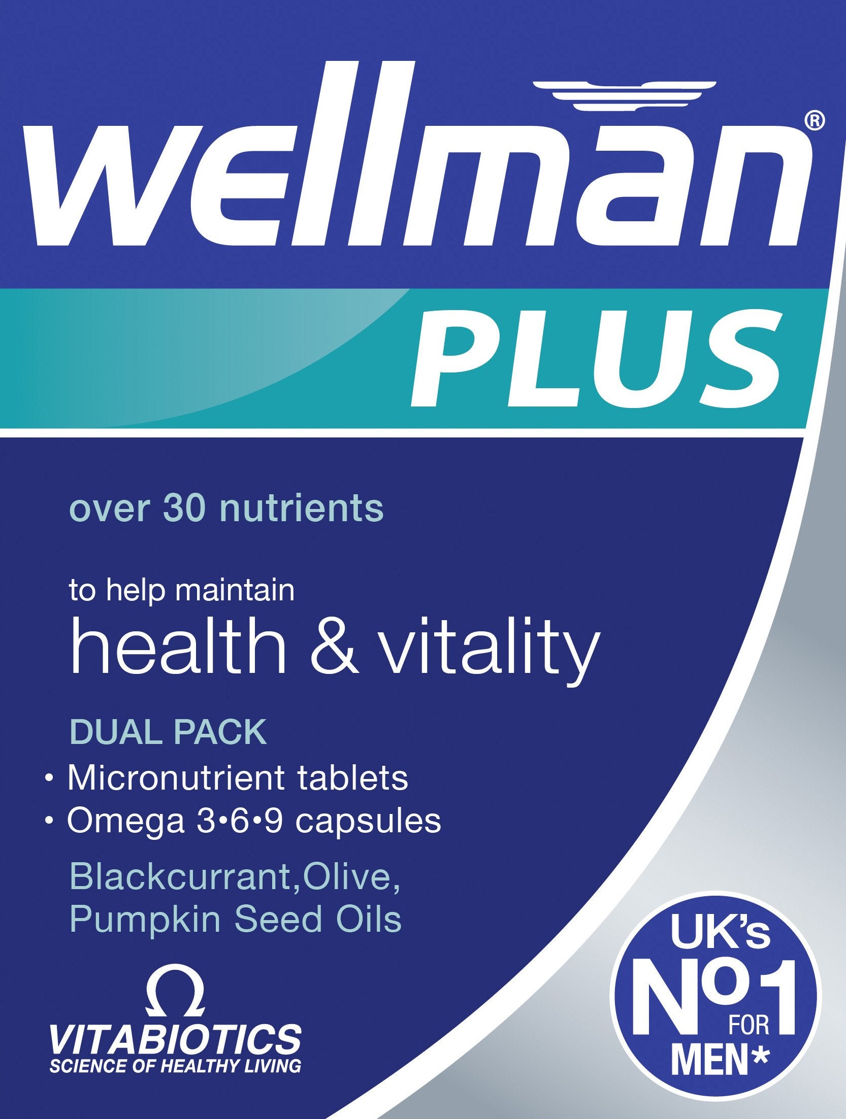 Wellman Plus Omega 3-6-9 dual pack front