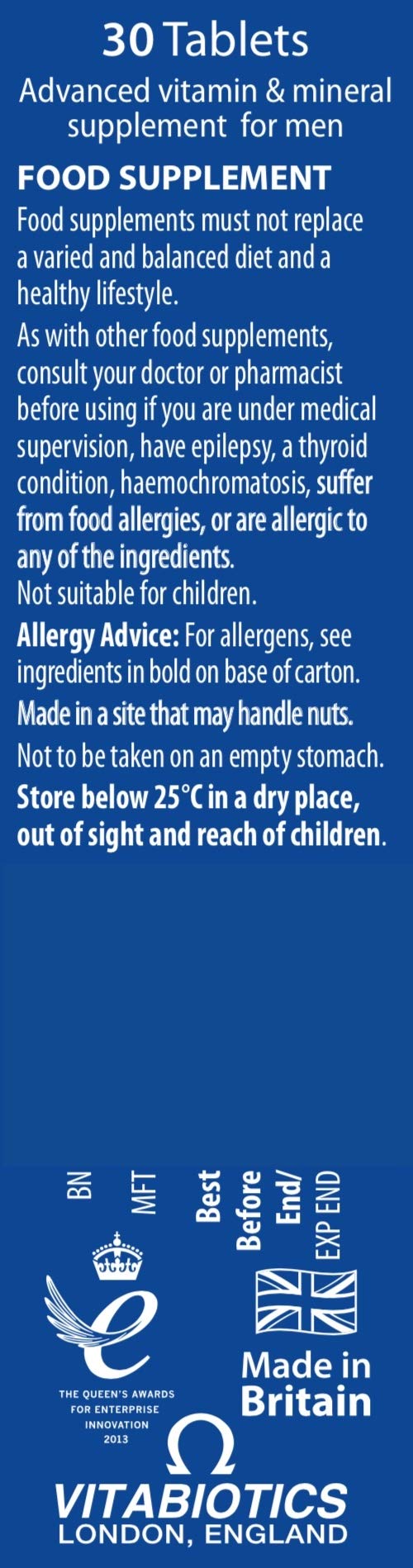 Vitabiotics Wellman Sport Tablets bottle label close-up